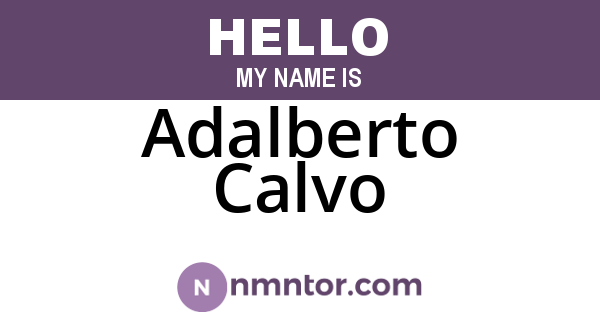 Adalberto Calvo
