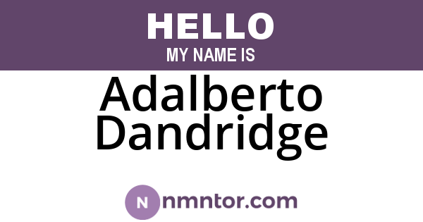 Adalberto Dandridge