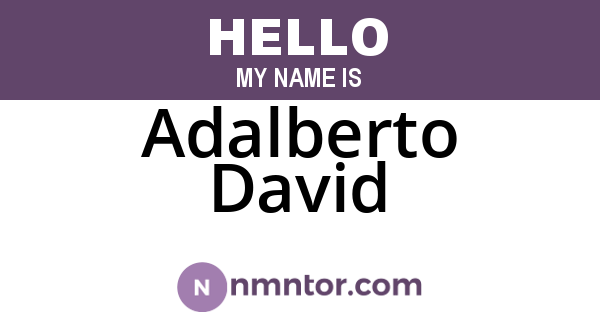 Adalberto David