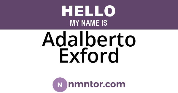 Adalberto Exford
