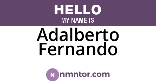 Adalberto Fernando