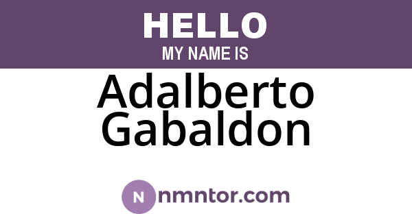 Adalberto Gabaldon