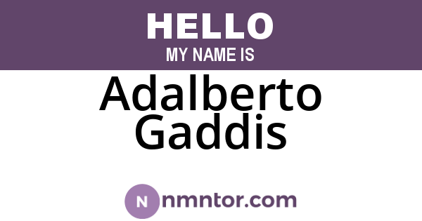 Adalberto Gaddis