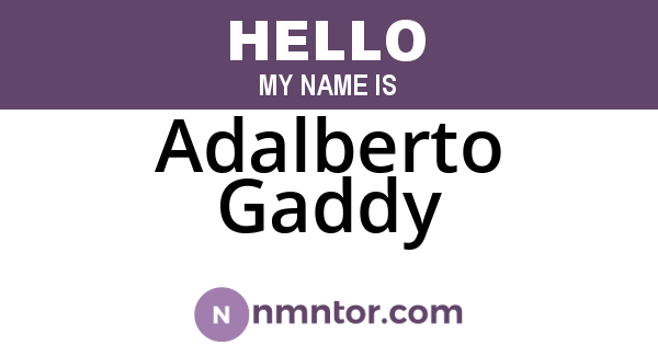 Adalberto Gaddy