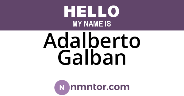 Adalberto Galban