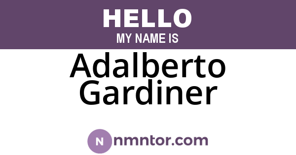 Adalberto Gardiner