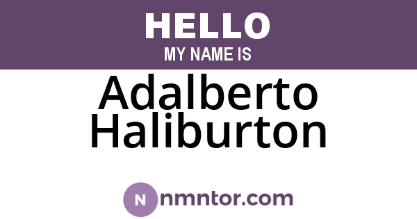 Adalberto Haliburton