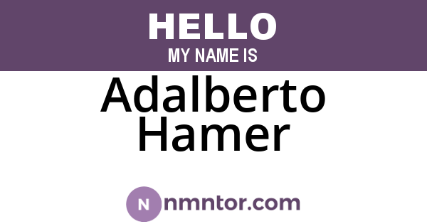Adalberto Hamer