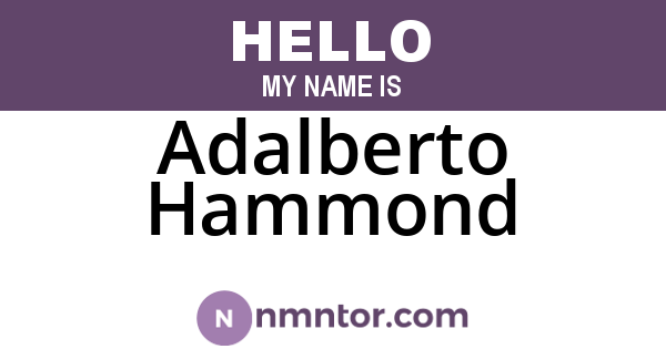 Adalberto Hammond