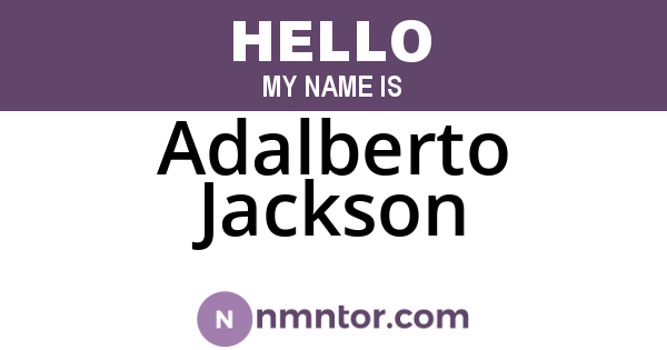 Adalberto Jackson