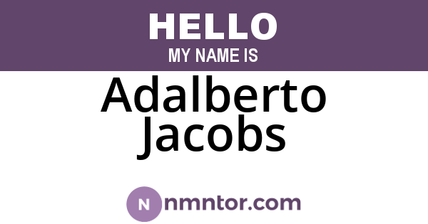 Adalberto Jacobs