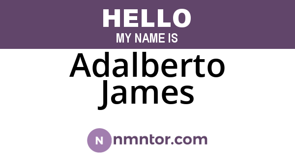 Adalberto James