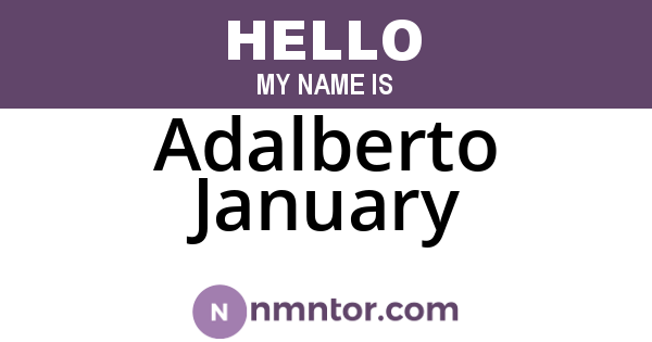 Adalberto January
