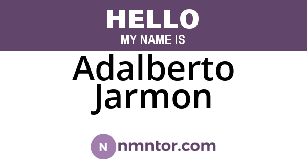 Adalberto Jarmon