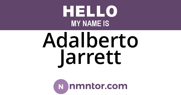 Adalberto Jarrett