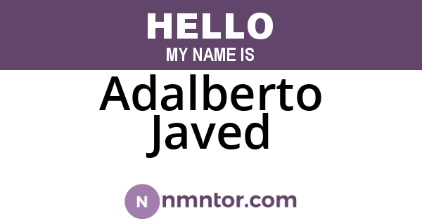 Adalberto Javed