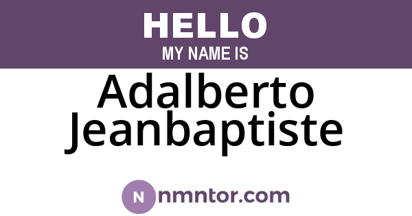 Adalberto Jeanbaptiste