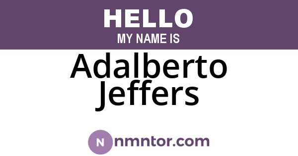 Adalberto Jeffers