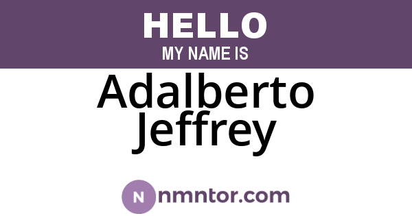 Adalberto Jeffrey