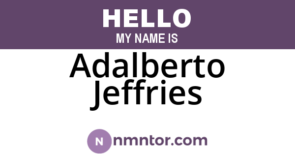 Adalberto Jeffries
