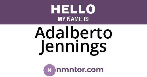 Adalberto Jennings