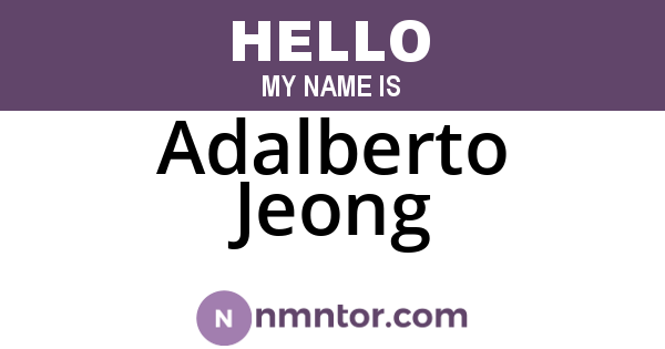 Adalberto Jeong