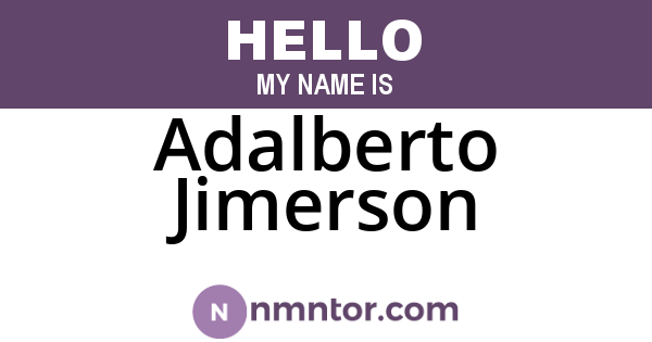 Adalberto Jimerson