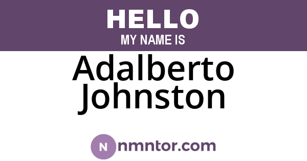 Adalberto Johnston