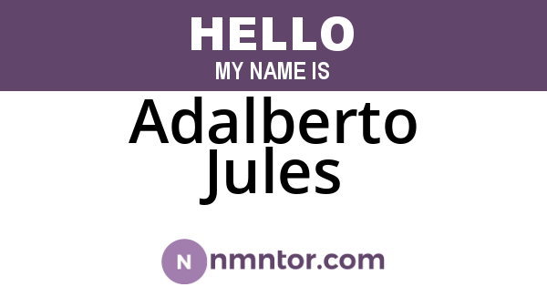 Adalberto Jules