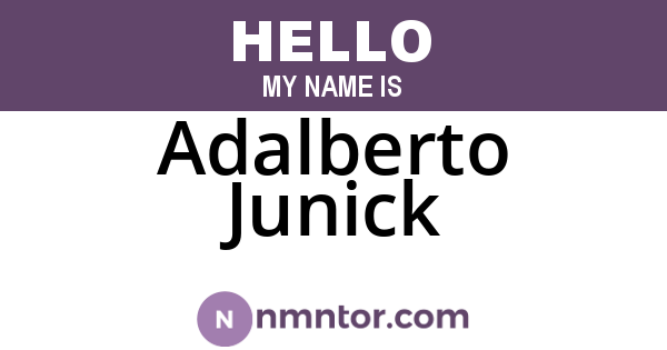 Adalberto Junick