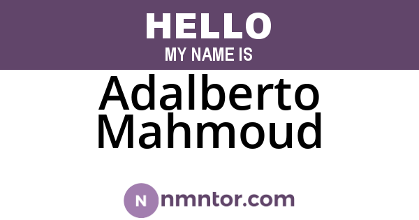 Adalberto Mahmoud