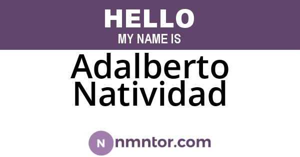 Adalberto Natividad