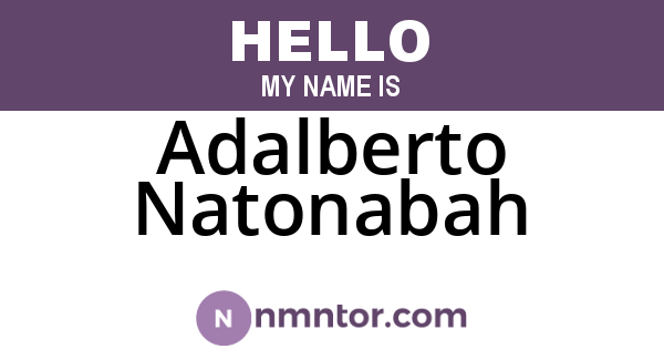 Adalberto Natonabah