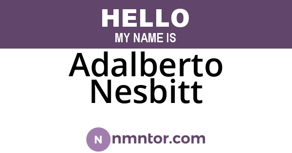 Adalberto Nesbitt