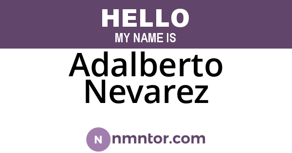 Adalberto Nevarez