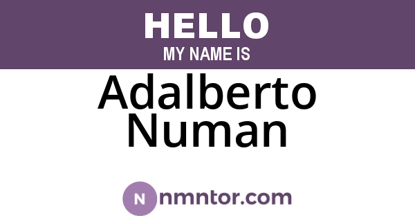 Adalberto Numan