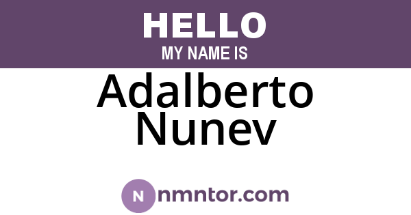 Adalberto Nunev