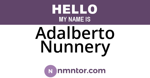 Adalberto Nunnery