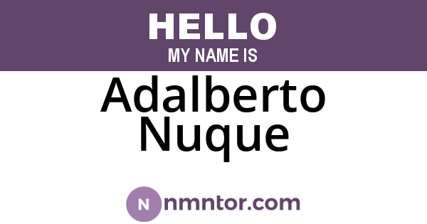 Adalberto Nuque