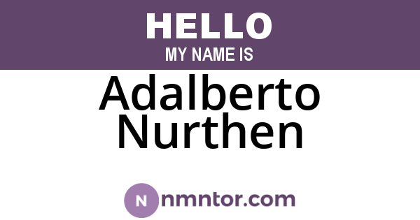 Adalberto Nurthen