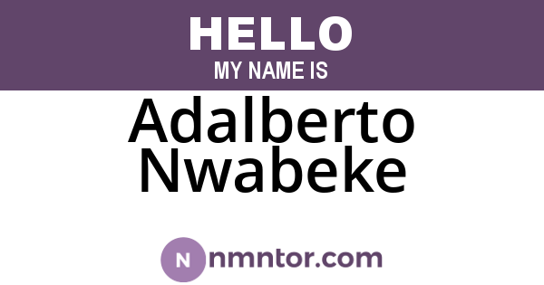 Adalberto Nwabeke