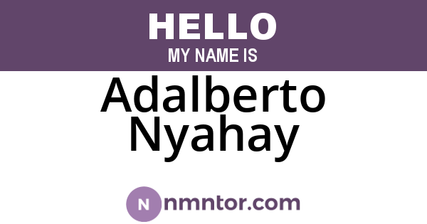 Adalberto Nyahay