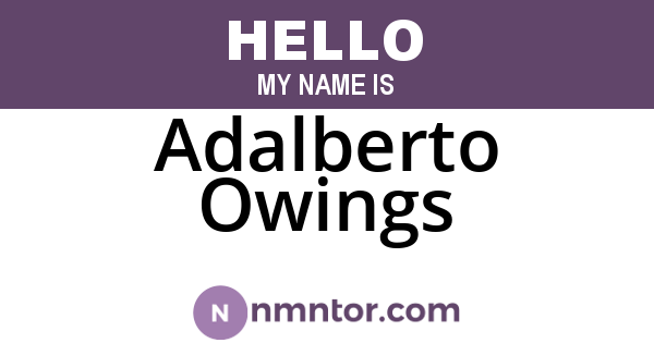 Adalberto Owings