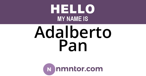 Adalberto Pan