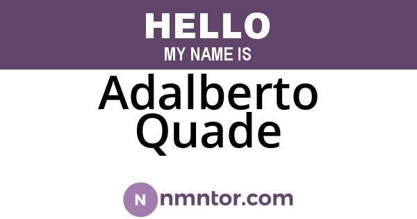 Adalberto Quade