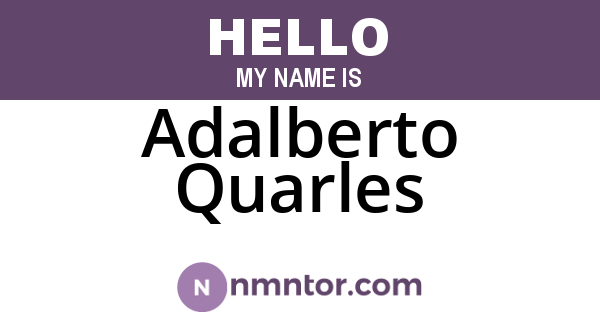 Adalberto Quarles