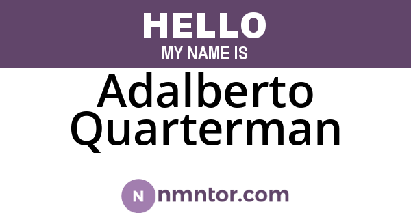 Adalberto Quarterman