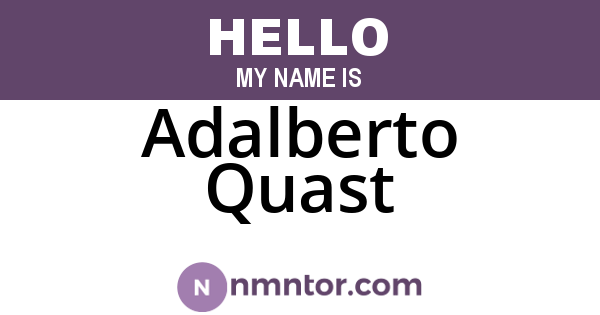 Adalberto Quast