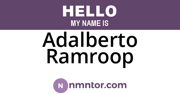 Adalberto Ramroop