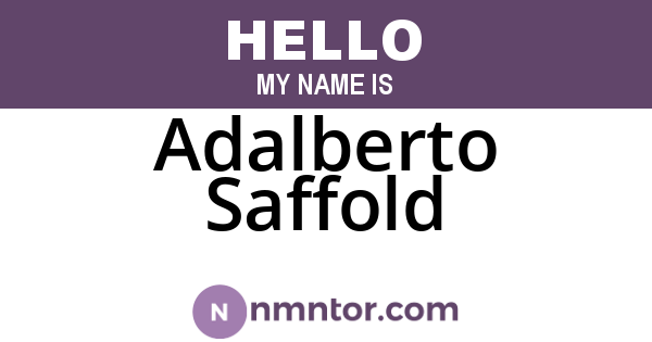 Adalberto Saffold